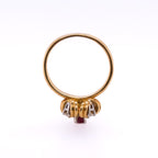 18k Ruby & Diamond Flower Ring