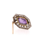 14k Amethyst & Diamond Pendant