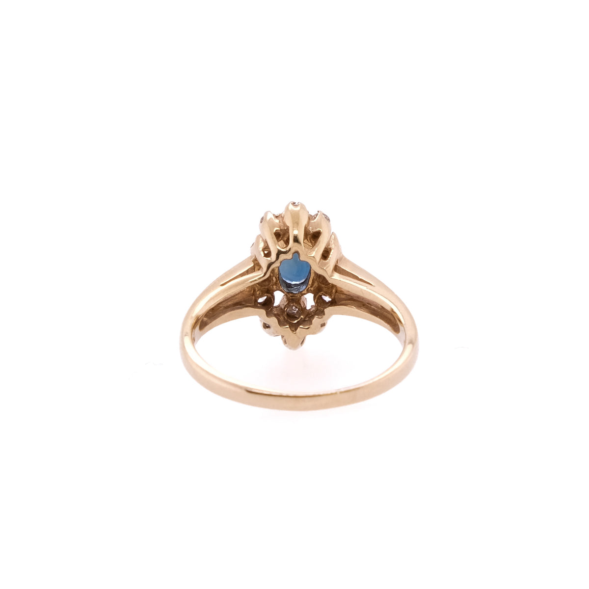 14k Sapphire & Diamond Ring