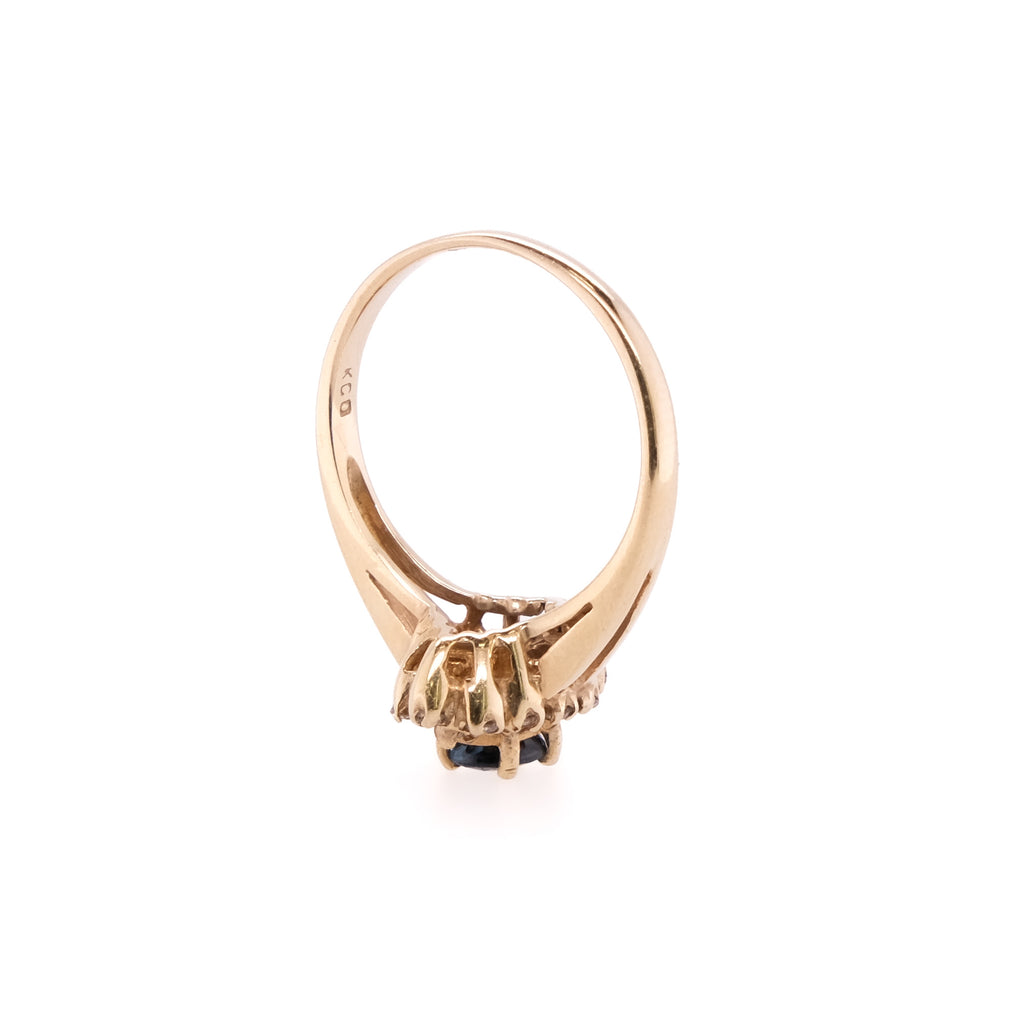 14k Sapphire & Diamond Ring