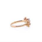 14k Diamond Flower Ring