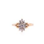 14k Diamond Cluster Ring