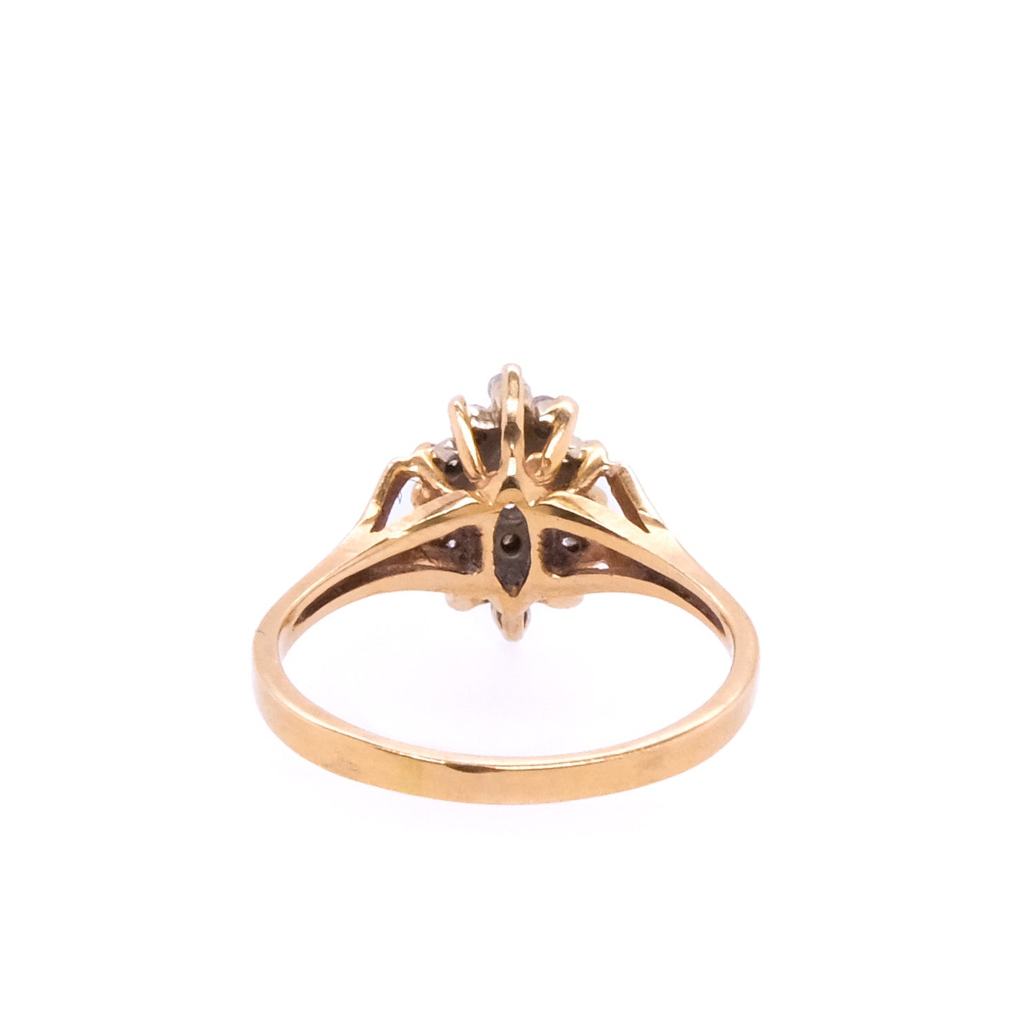 14k Diamond Cluster Ring