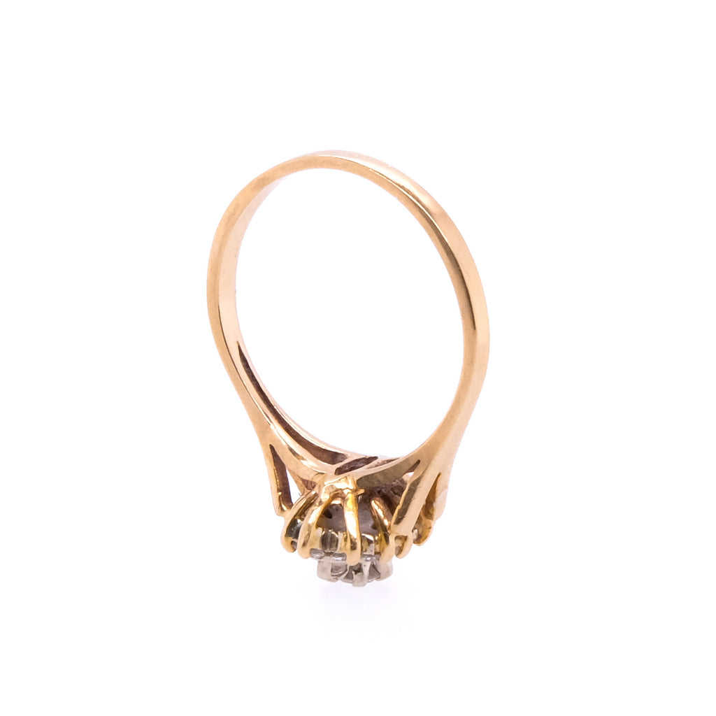 14k Diamond Cluster Ring