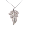 18k Diamond Leaf Pendant