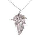 18k Diamond Leaf Pendant