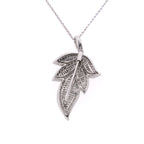 18k Diamond Leaf Pendant