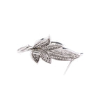 18k Diamond Leaf Pendant