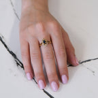 14k Sapphire & Diamond Ring