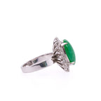 18k Jade & Diamond Ring