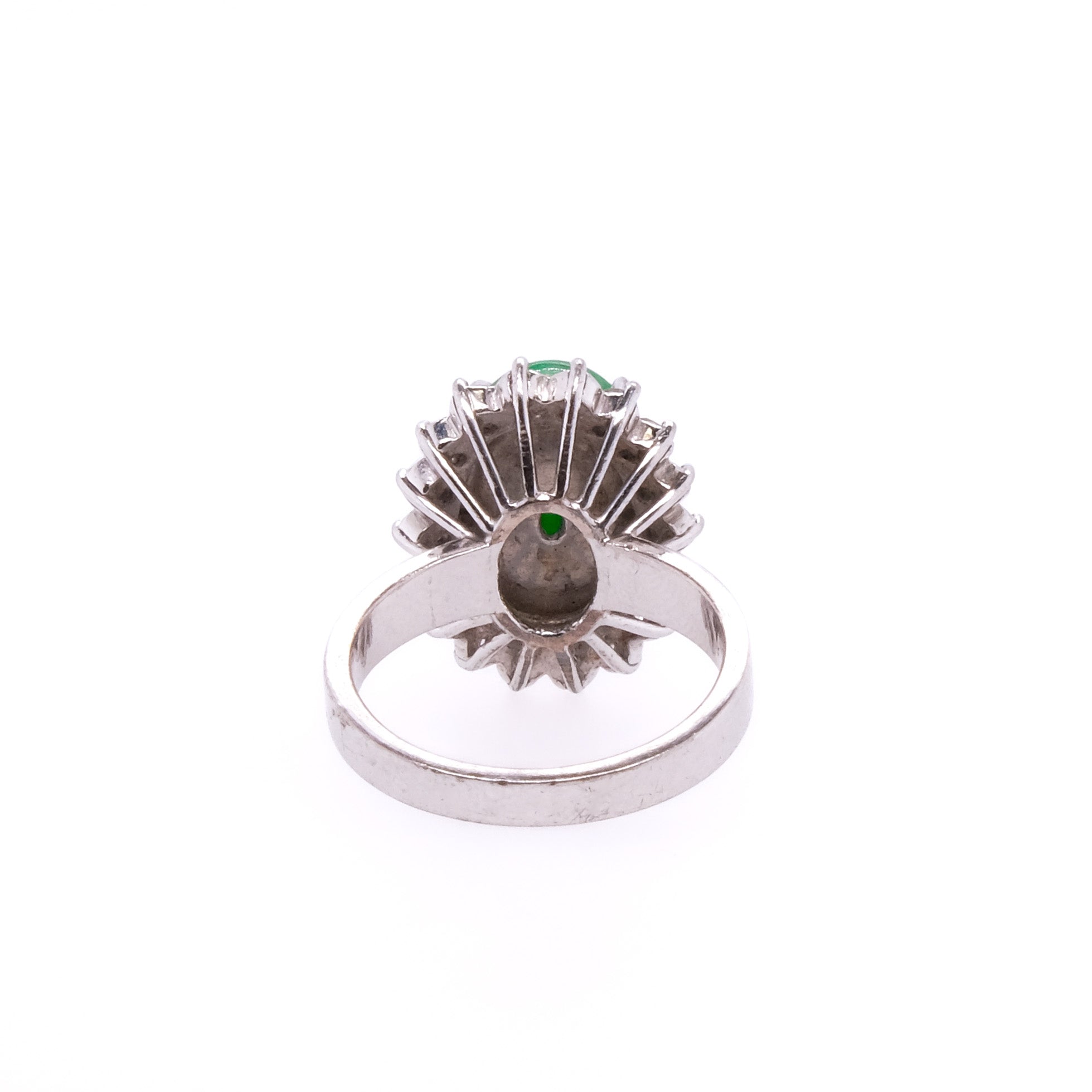 18k Jade & Diamond Ring