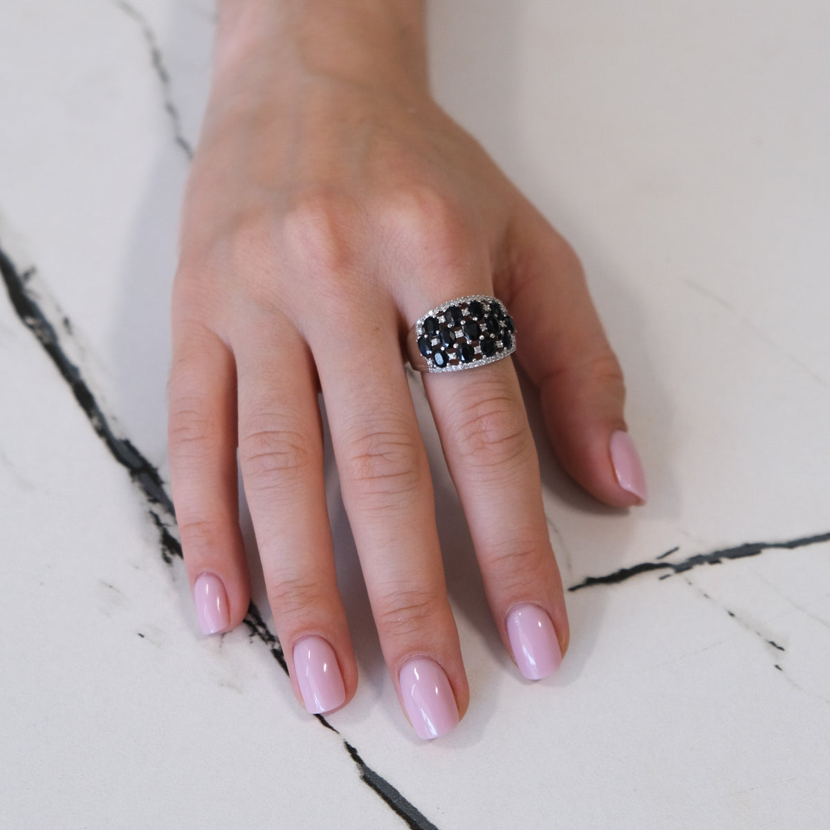 14k Sapphire & Diamond Ring