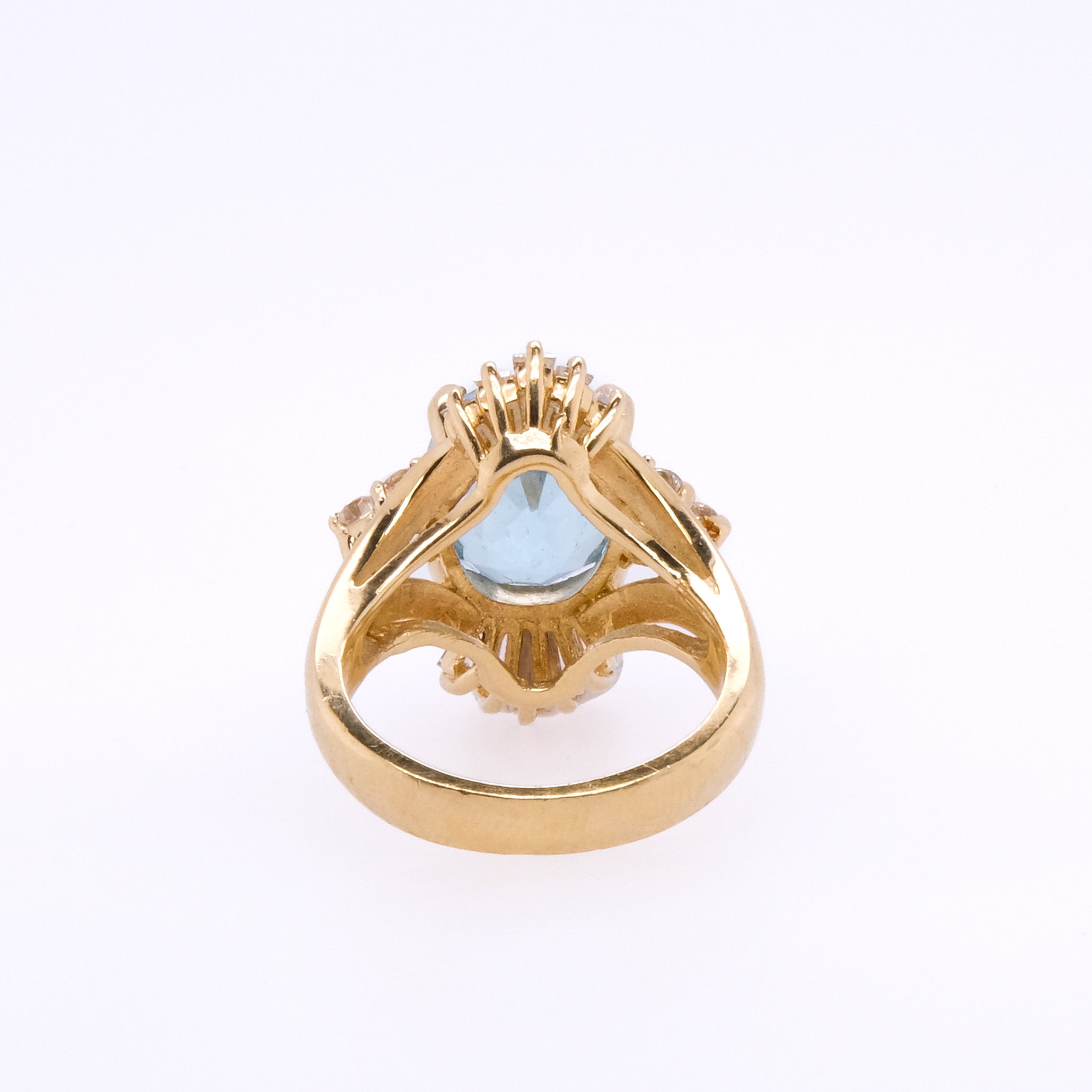 14k Topaz & Diamond Ring