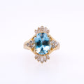14k Topaz & Diamond Ring