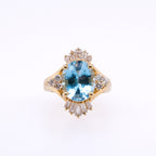 14k Topaz & Diamond Ring