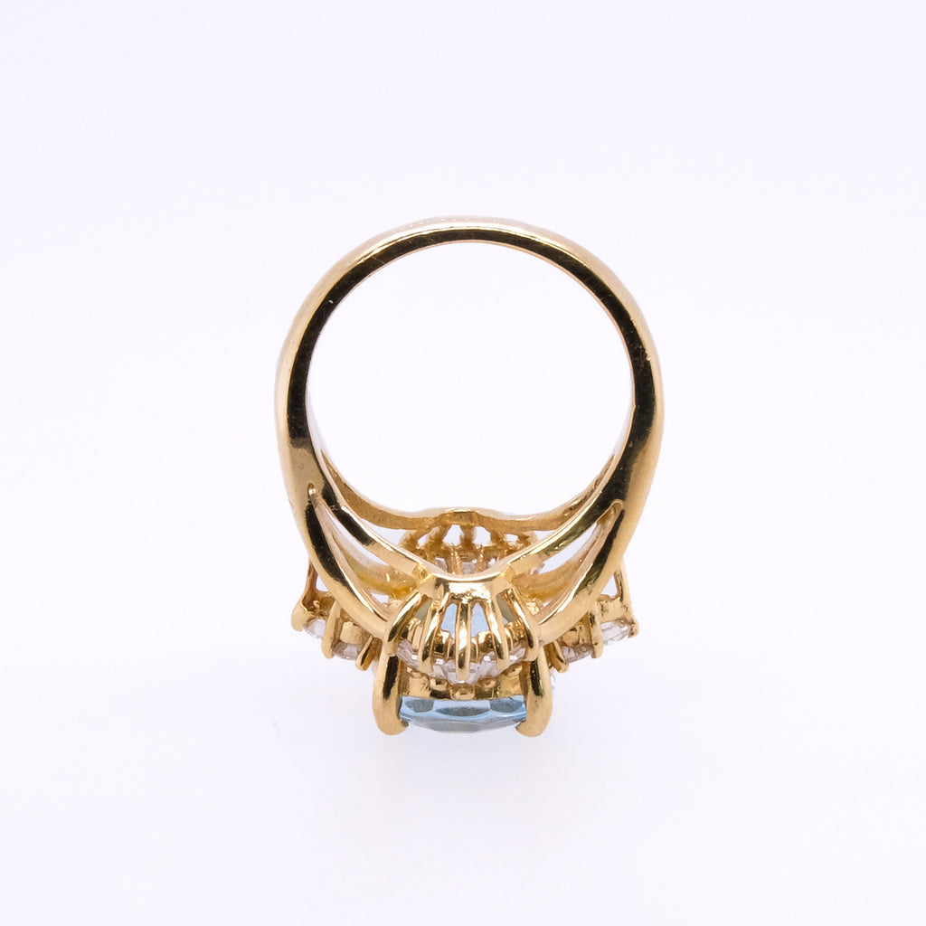 14k Topaz & Diamond Ring