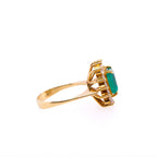 18k Emerald & Diamond Ring