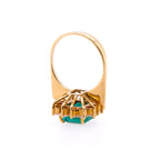 18k Emerald & Diamond Ring