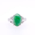 18k Jade & Diamond Ring
