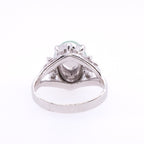 18k Jade & Diamond Ring
