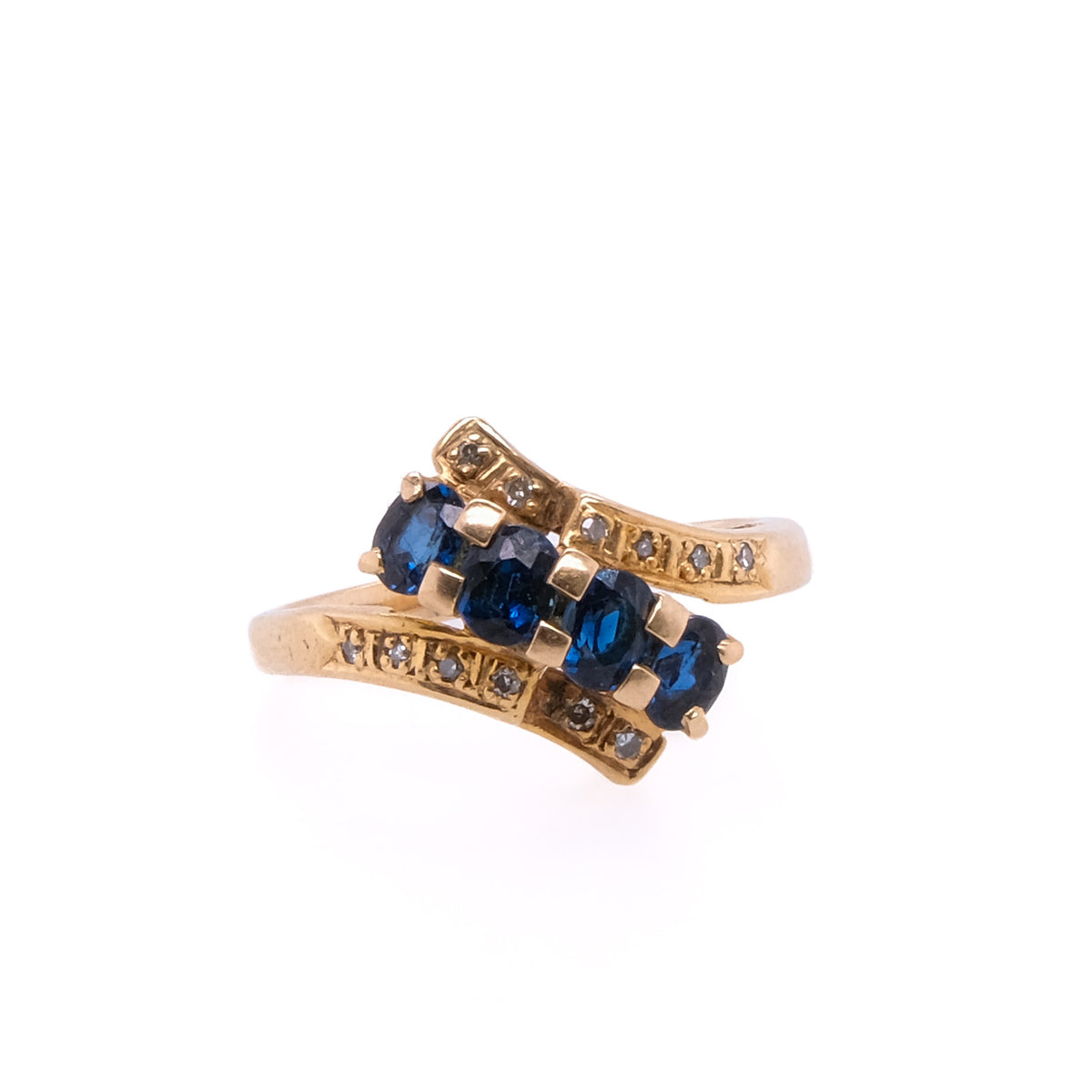 14k Sapphire & Diamond Ring