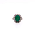 18k Emerald & Diamond Ring