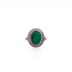 18k Emerald & Diamond Ring