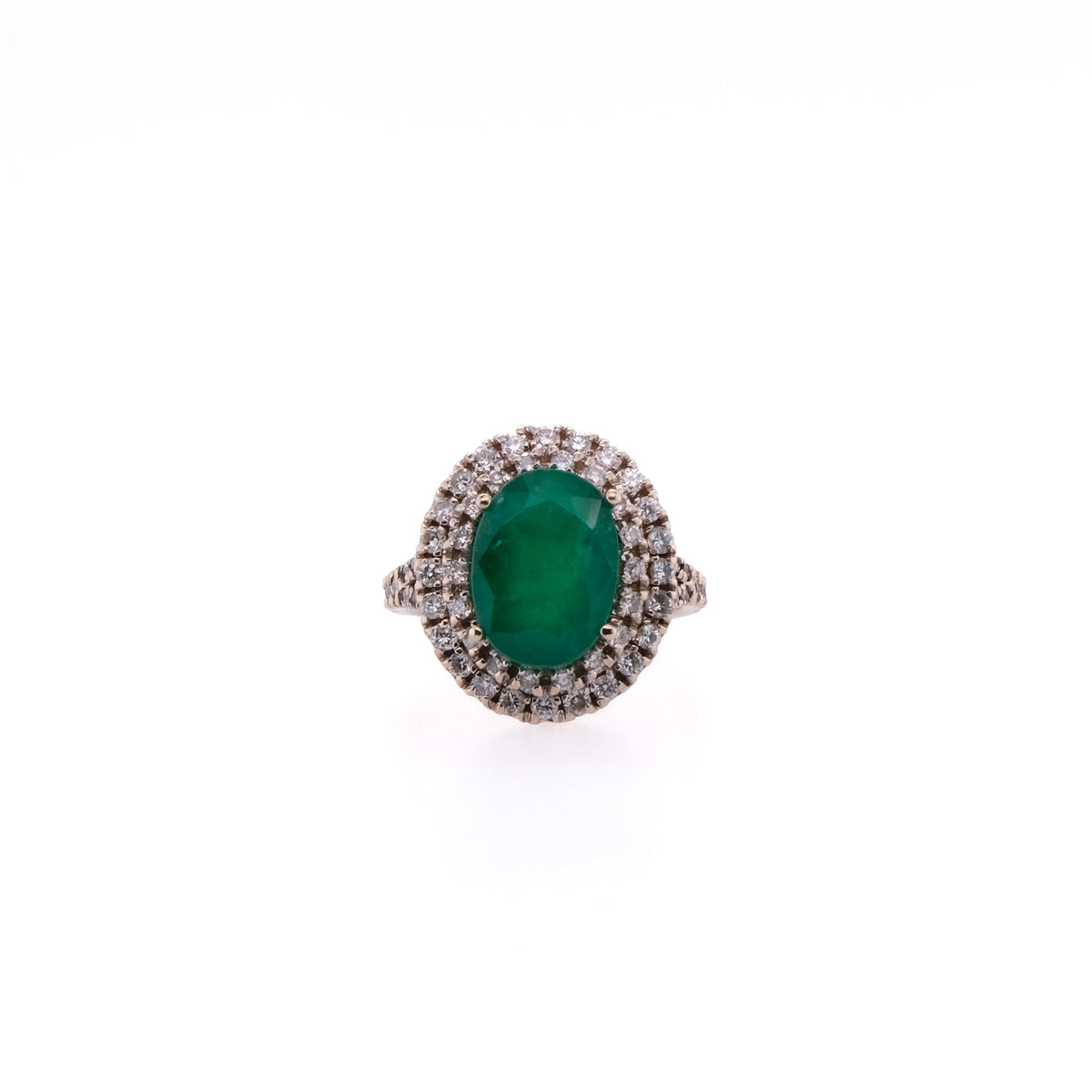 18k Emerald & Diamond Ring