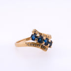 14k Sapphire & Diamond Ring