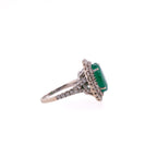 18k Emerald & Diamond Ring