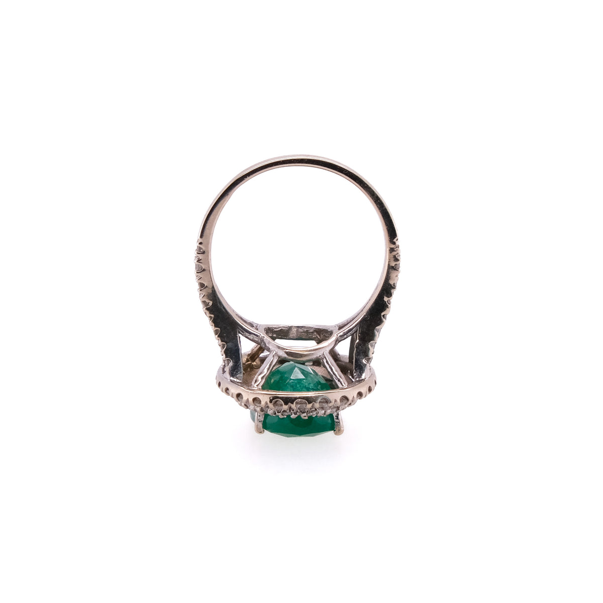 18k Emerald & Diamond Ring