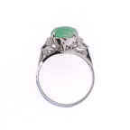 18k Jade & Diamond Ring