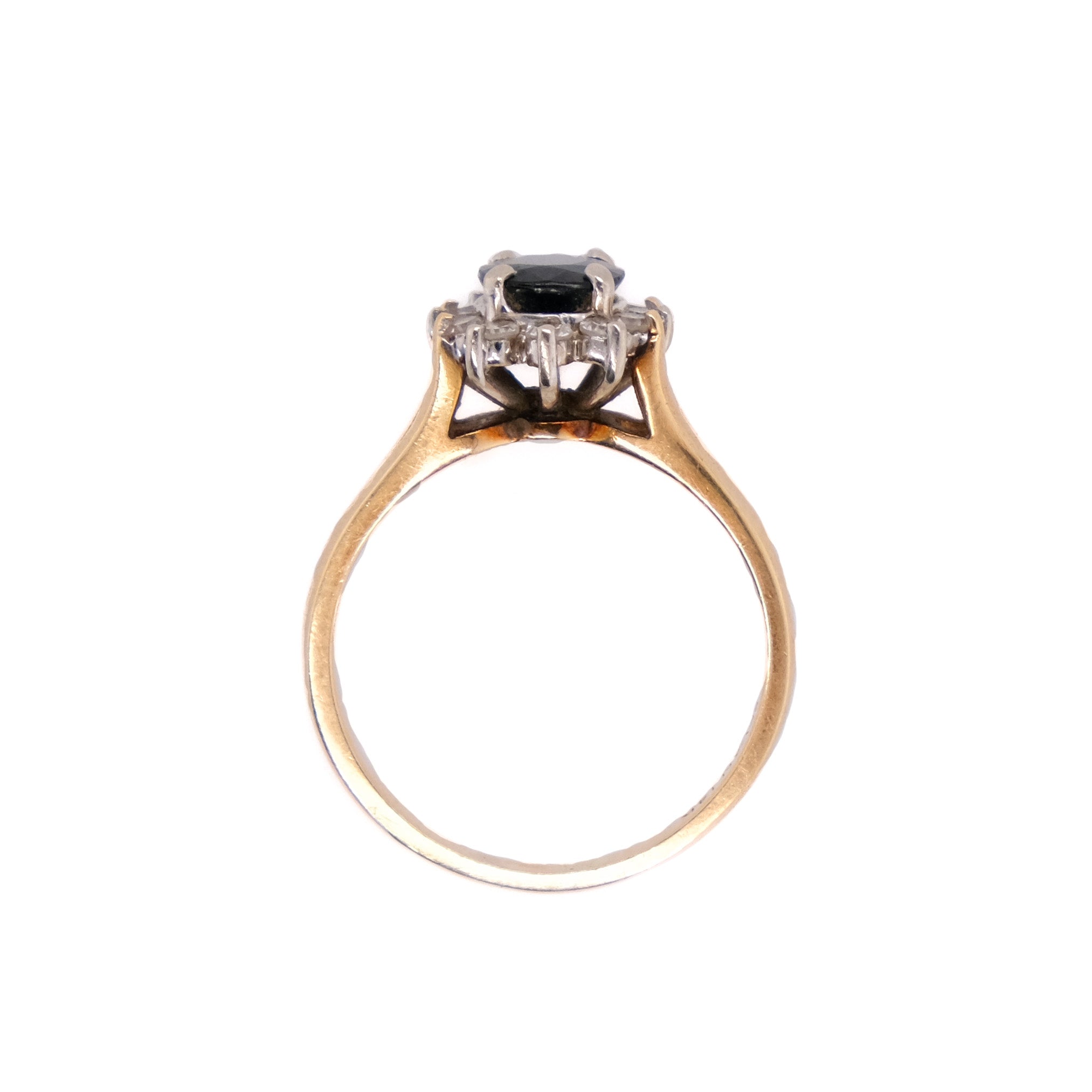 14k Sapphire & Diamond Ring
