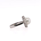 14k Pearl & Diamond Ring