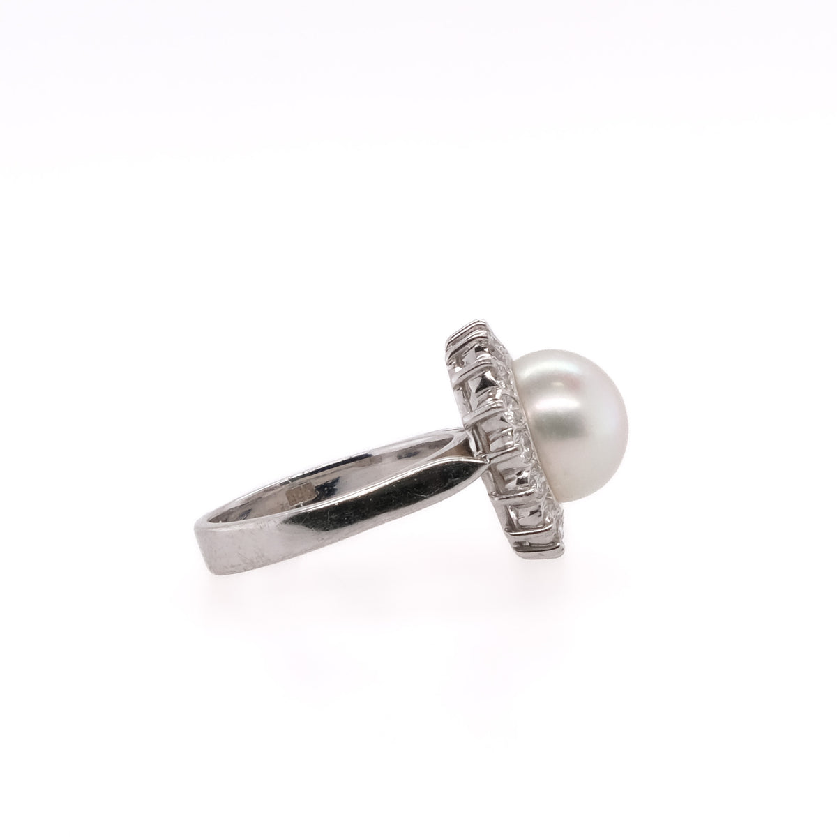 14k Pearl & Diamond Ring