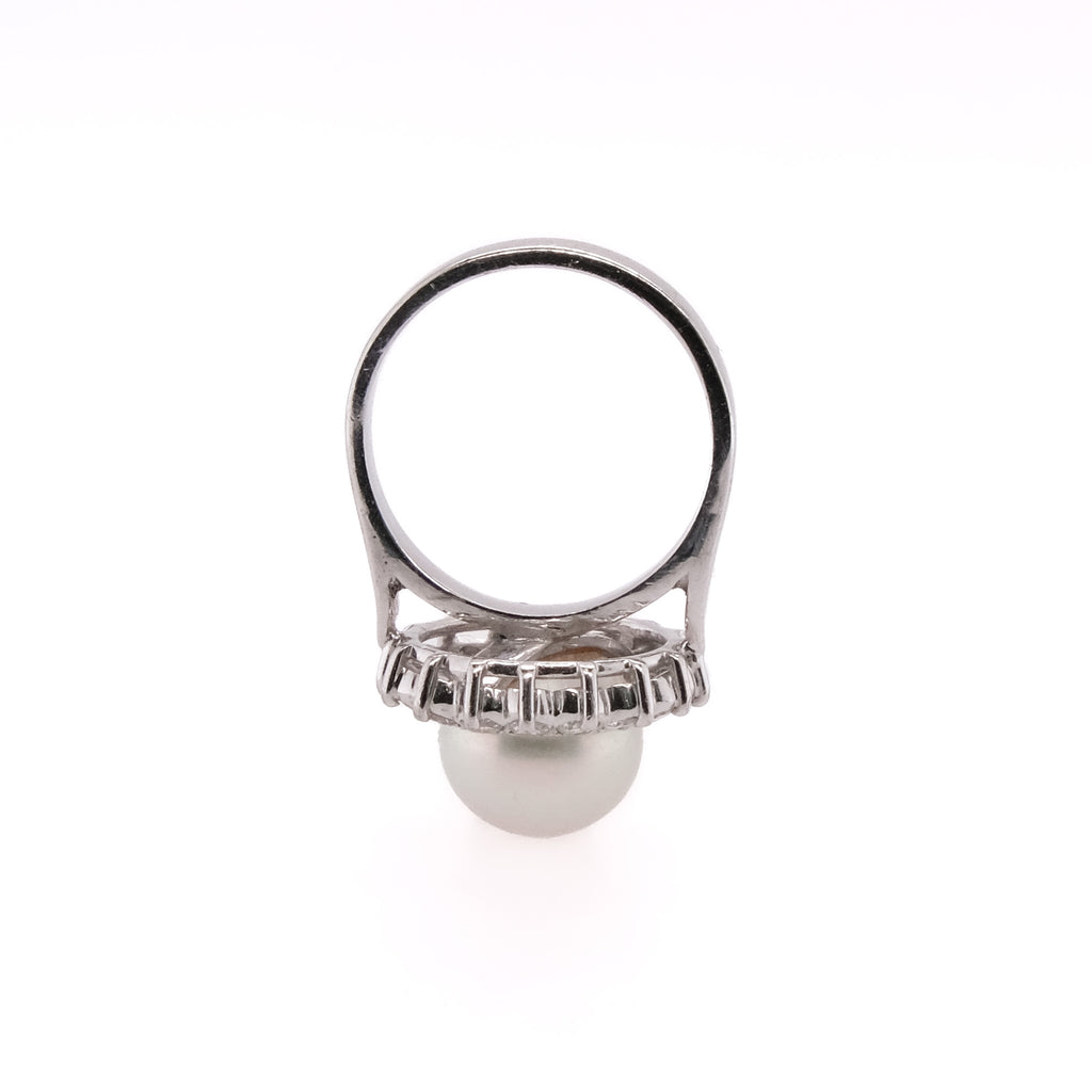 14k Pearl & Diamond Ring