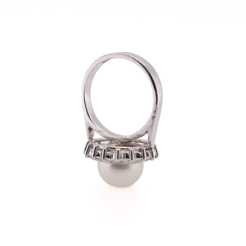 14k Pearl & Diamond Ring
