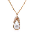 14k Pearl & Diamond Necklace