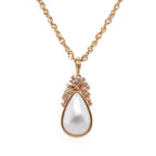 14k Pearl & Diamond Necklace