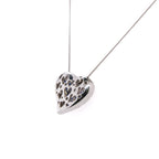 14k Sapphire & Diamond Heart Necklace