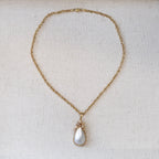 14k Pearl & Diamond Necklace