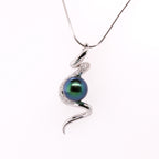 18k Tahitian Pearl & Diamond Pendant