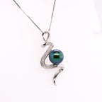 18k Tahitian Pearl & Diamond Pendant