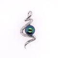 18k Tahitian Pearl & Diamond Pendant