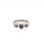 14k Sapphire & Diamond Ring