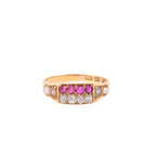 18k Ruby & Diamond Ring with British Hallmarks
