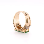 18k Jade & Diamond Ring
