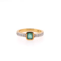 18k Emerald & Diamond Ring