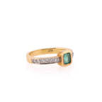 18k Emerald & Diamond Ring