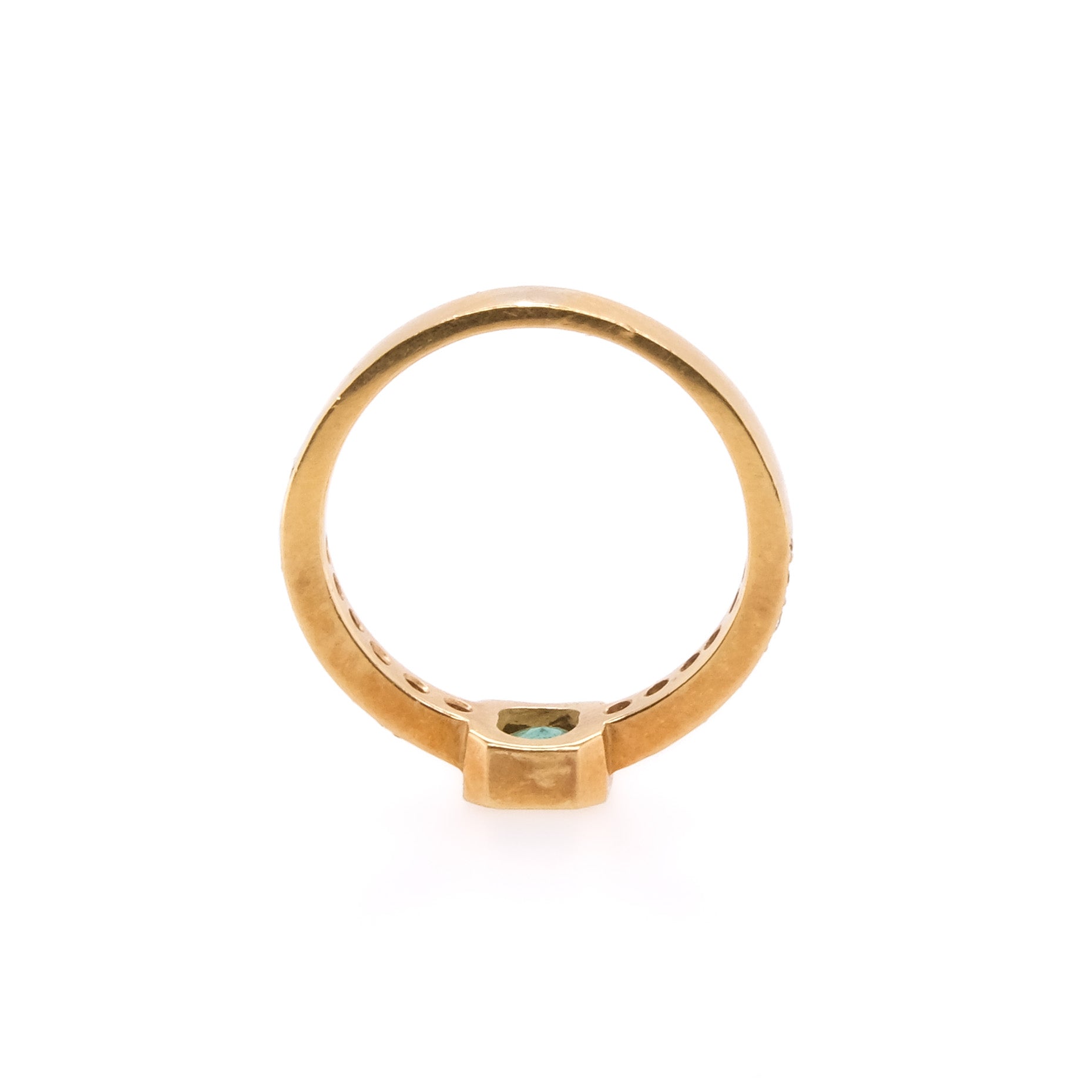 18k Emerald & Diamond Ring